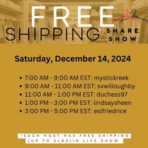 Free Shipping Saturday Train for Hosts!